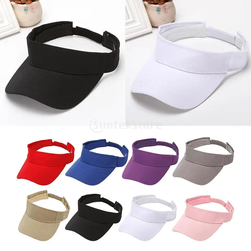 Sun Visor Hat Unisex Golf Tennis Summer Beach Running Sports Empty Top
