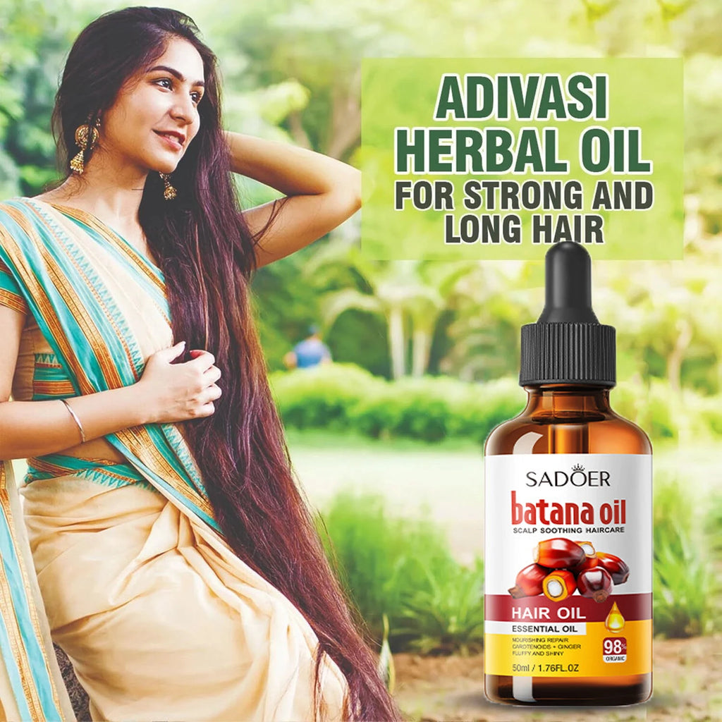 Batana Hair Growth Oil Follicle Activator Hair Loss Treatment Bald Spot Regrowth Scalp Root Repair Fuller Thicker Hair Men Women