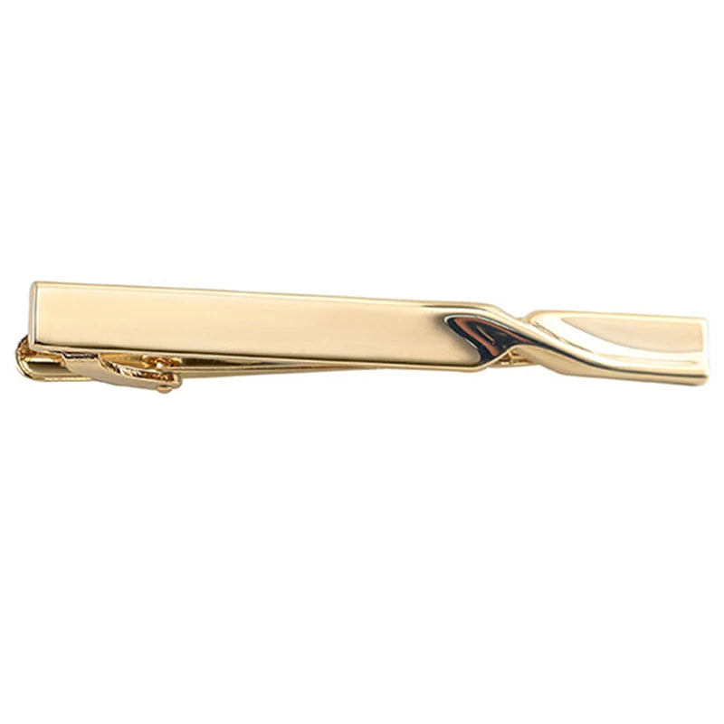 Fashion 1Pc Tie Clip for Men Copper Simple Bar Clasp Practical Mens Classic Tie Clips Clamp Pin Jewelry Necktie Wedding Gift