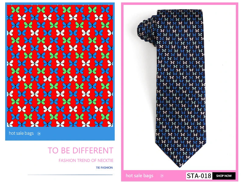 Tailor Smith 100% Silk Ties For Men Handmade Necktie With Animal Pattern Tie Father's Day Birthday Gift Tie
