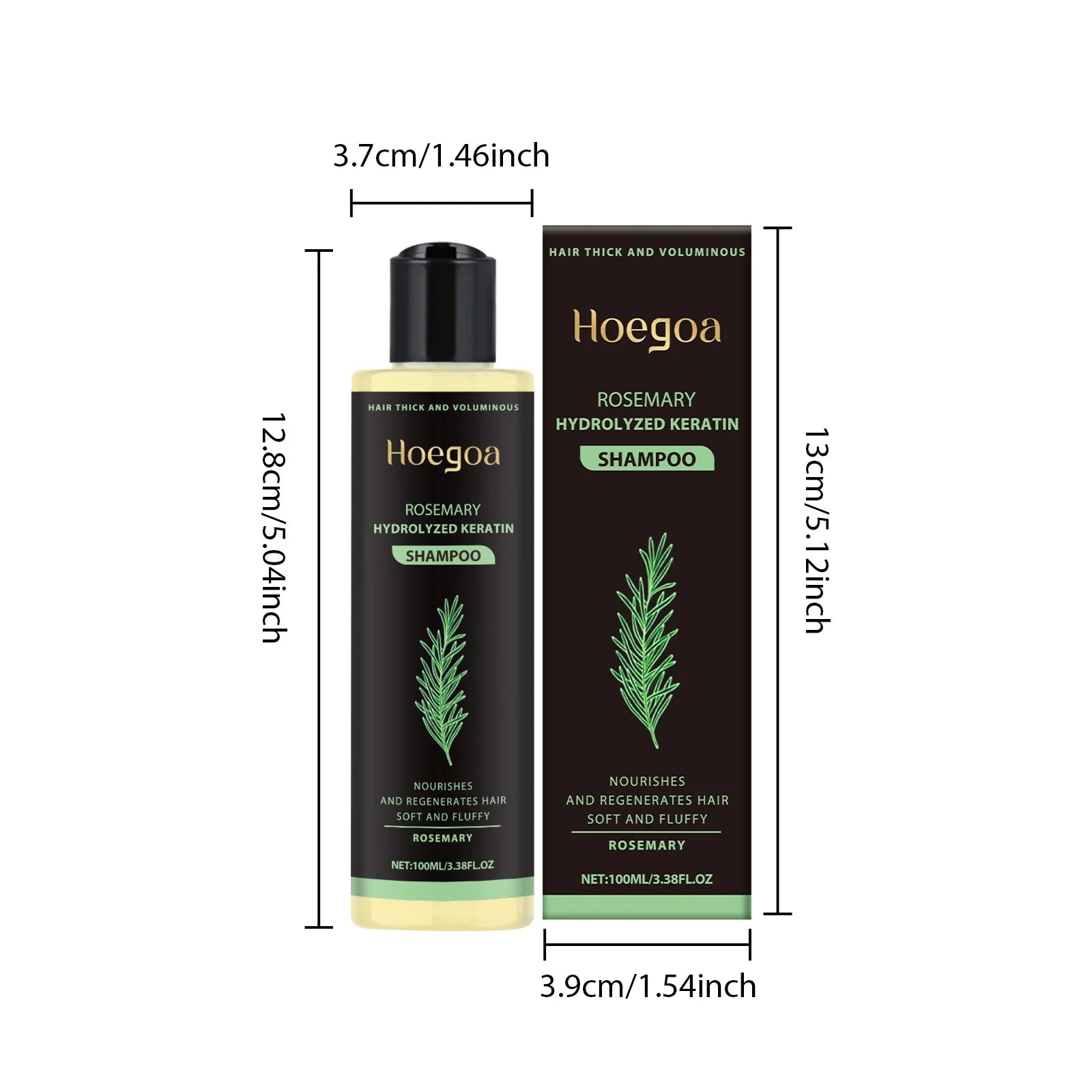 3pcs Rosemary Hair Growth Shampoo Thickening Hydrolyzed Keratin Dry Frizzy Damaged Repair Moisturizing Scalp Cleaning Shampoo