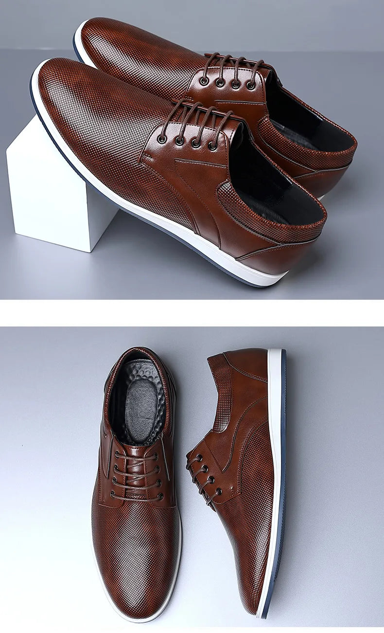 Dress Shoes for Men Genuine Leather Business Formal Oxfords Footwear Quality Leather Loafers Zapatos Hombre Man Wedding Shoes