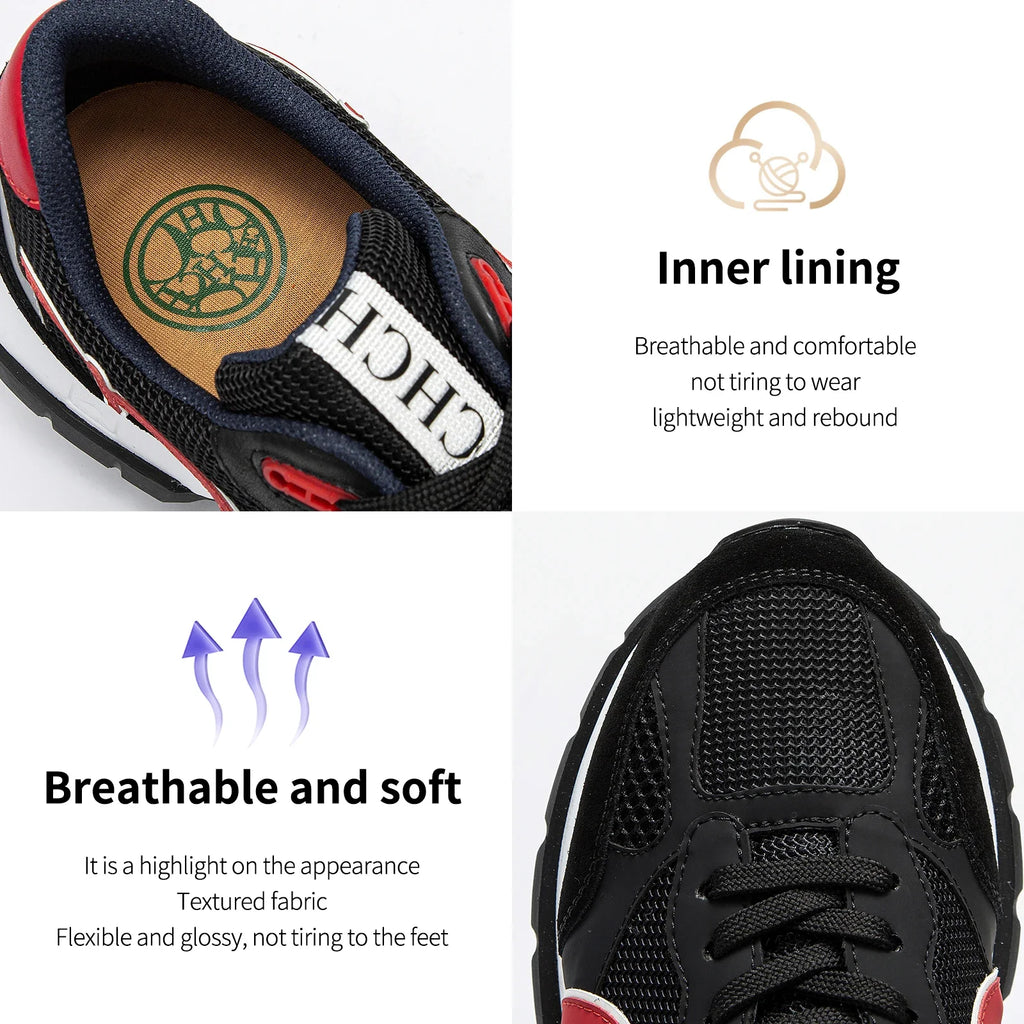 Men's sneakers Size 40-48 Patent Balance Technology Casual Shoes Black Massage Sole Breathable Comfort Anti-Odor Men's Shoes