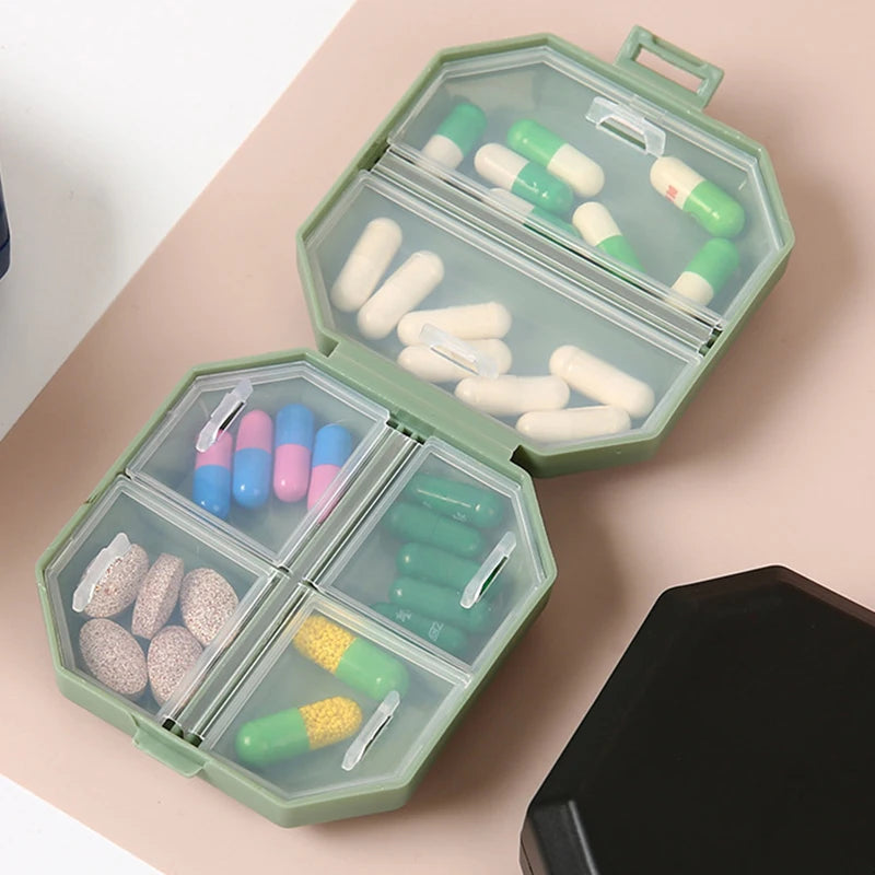 10 Compartments Travel Pill Organizer Pocket Portable Pill Storage Box Case Daily Pill Container or Purse Fish Oil Medicine