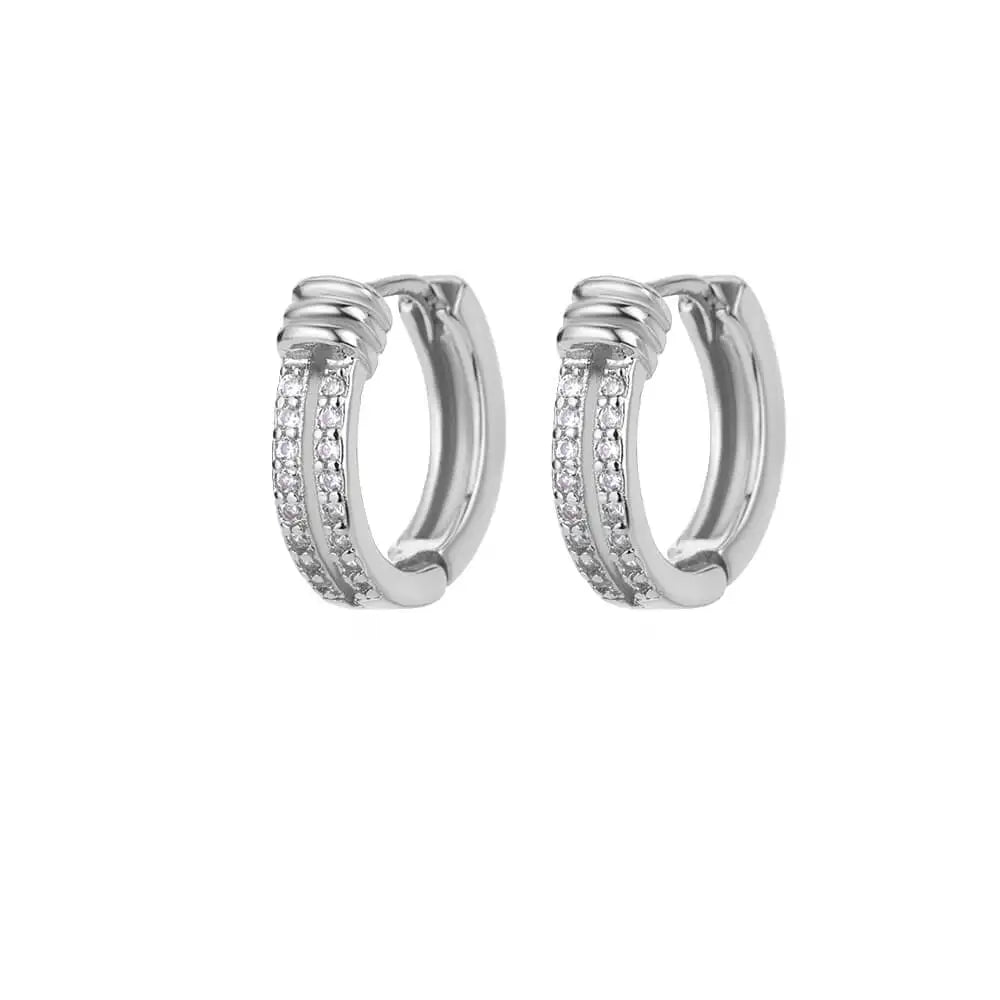 Cubic Zircon Hoop Earrings for Women Luxury Gold Color Stainless Steel Earrings 2026 Trend Piercing Aesthetic Ear Jewelry aretes