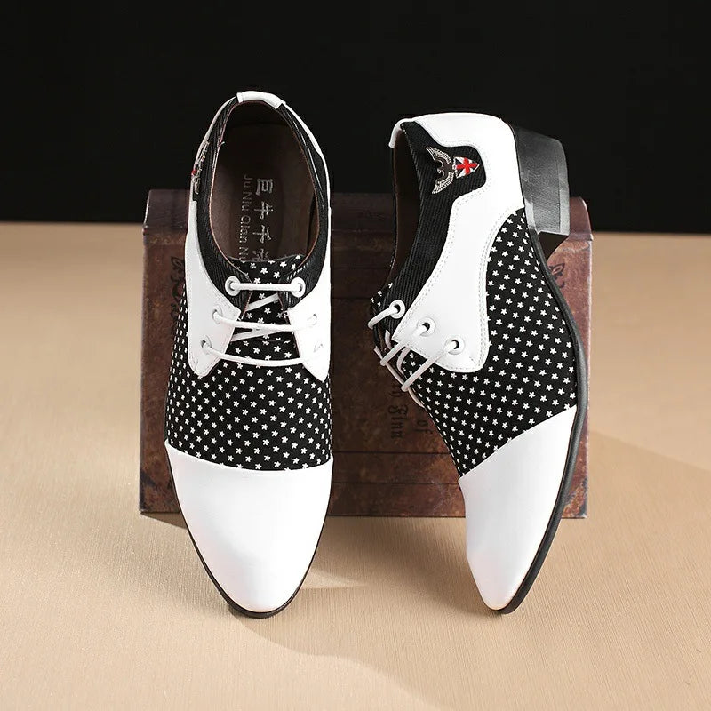 Mens Dress Shoes for Men Lace-Up Fashion Office High Quality Leather Comfy Business Man Formal Shoe Wedding Party Style Footwear