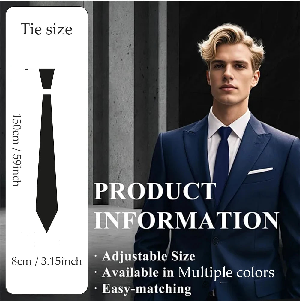 Men's 8cm Classic Silk Tie Weaving Flower Paisley Jacquard Stripe Tie Formal Wedding Party Business