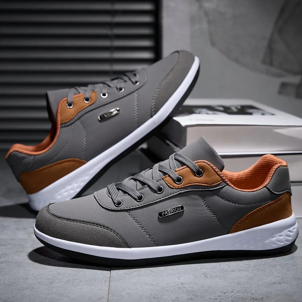 New Men Shoes Spring Autumn Waterproof Walking Sneakers Leisure Male Leather Sports Shoes Non-Slip Footwear Tennis for Men