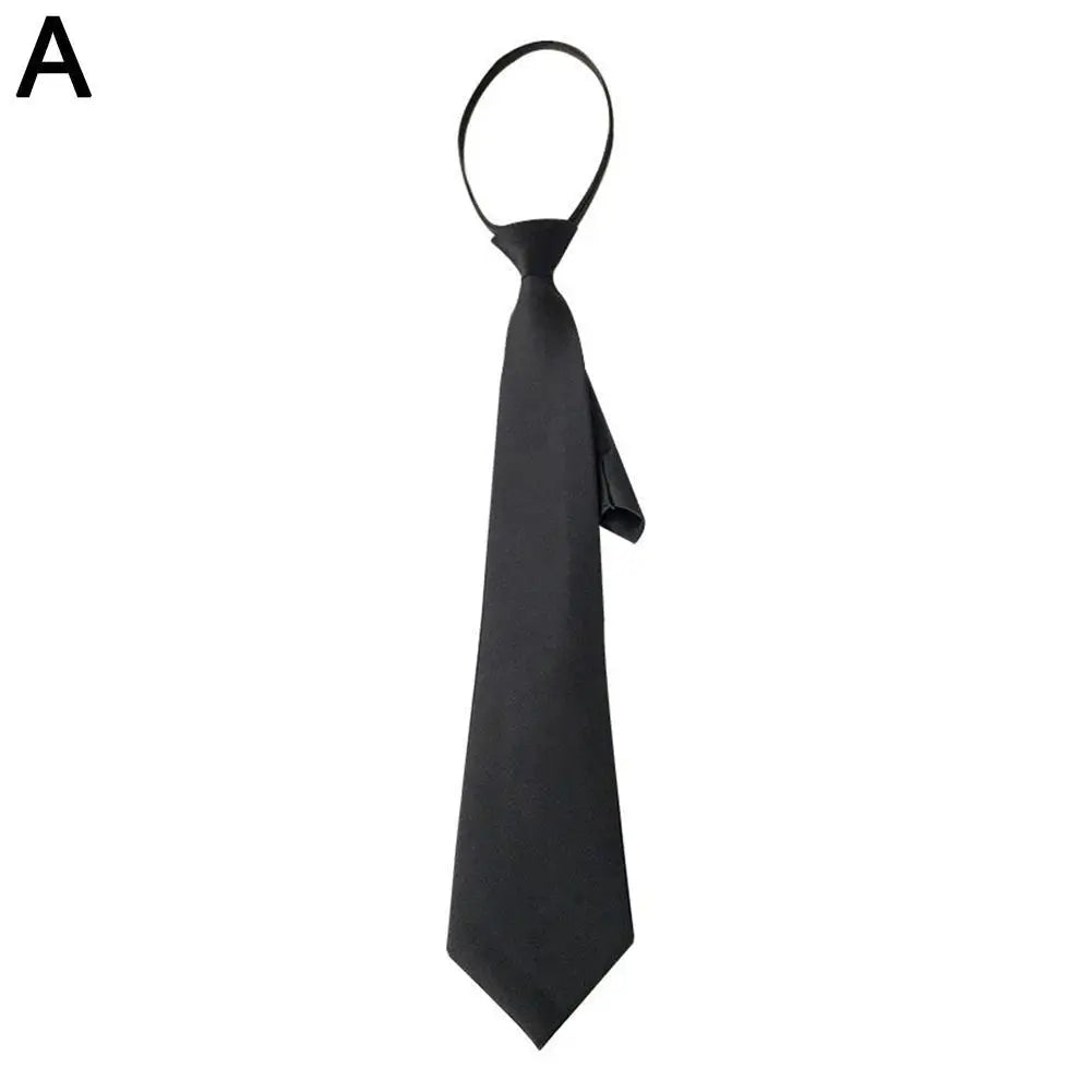 Unisex Zipper Tie For Man Woman Black Clip On Men Tie Security Ties For Clothes Neckties Uniform Suit Ties for Wholesale