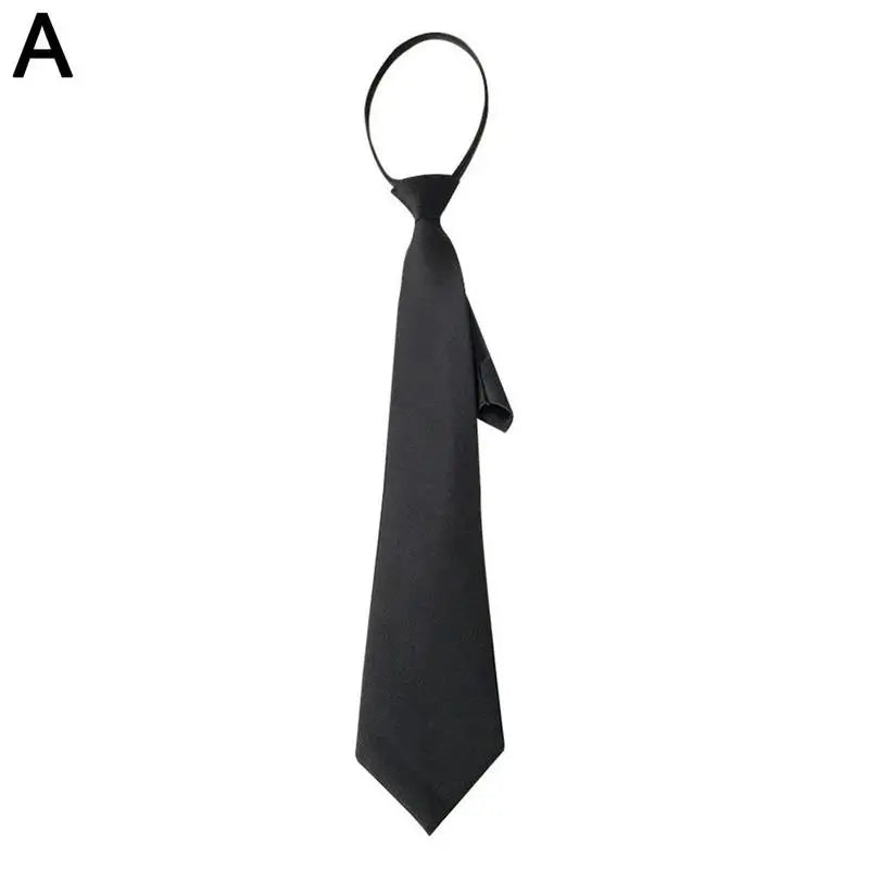 Unisex Zipper Tie For Man Woman Black Clip On Men Tie Security Ties For Clothes Neckties Uniform Suit Ties for Wholesale