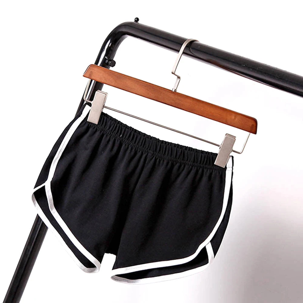 Women Mid Waist Sport Shorts Slim Fit High Stretchy Short Trousers For Summer Female Ladies Running Exercise Beach Short Pants