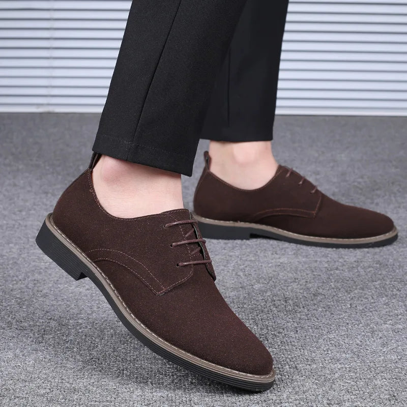 Mens Dress Shoes Legitimate Leather Shoe PU Suede Casual Men Designer Social Male Black Business Luxury Men's Wedding Summer Man