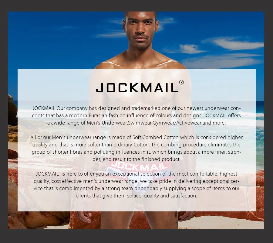 JOCKMAIL Men Underwear Boxes Mesh Quick Drying Ice Silk Breathable Youth Fashion Calzoncillos Sexy Am Gosteren Killer Sansursuz