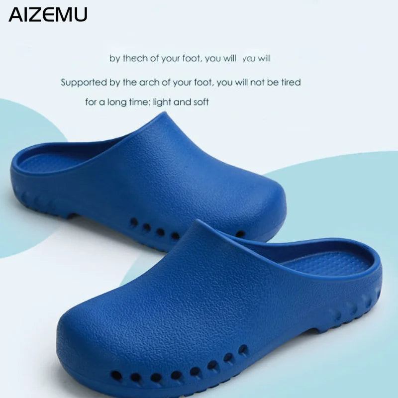 Nurse Shoes Woman Summer Clogs Surgical Shoes Non-slip Operating Room Slipper Lab Slipper Medical shoes for men Breathable