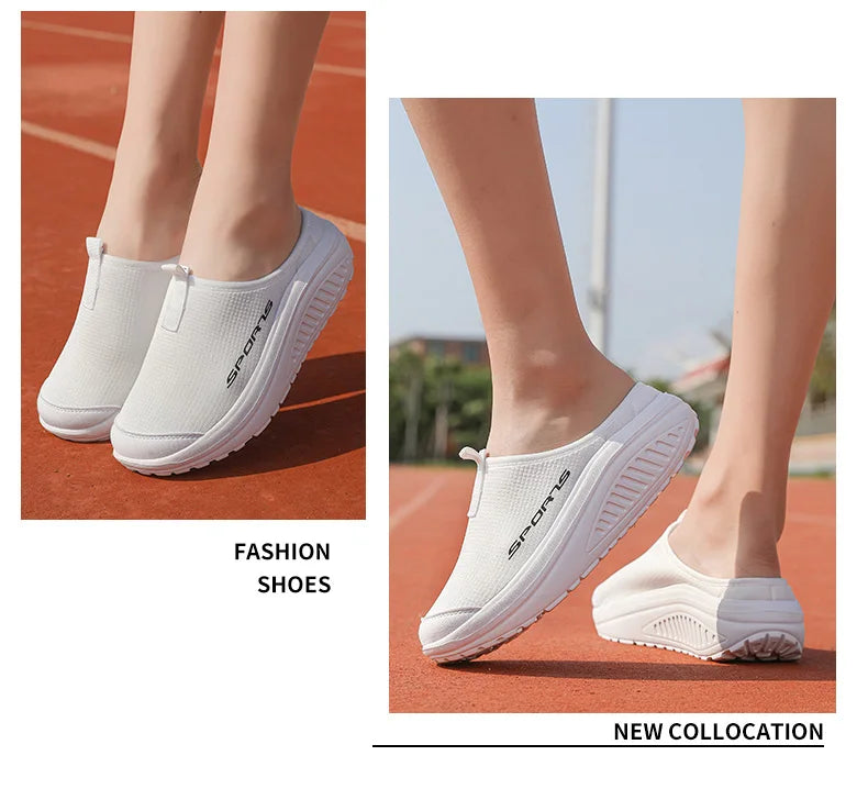 Men's and Women's Walking Shoes Lightweight and Comfortable Platform Wheels Slippers Cheap Breathable Casual Flat Shoes 2025