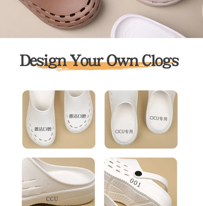 Nursing Scrub Clogs Medical Shoes Comfortable Anti-slip for Professionals Breathable Waterproof Hospital Work Clog X08