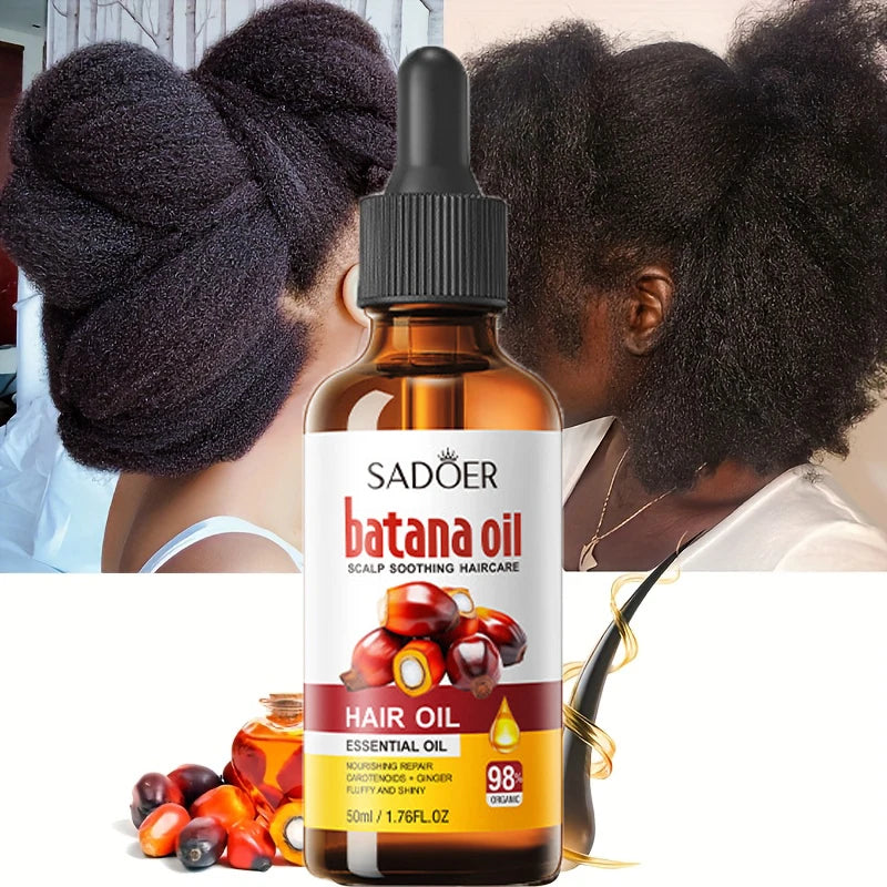 Batana Hair Growth Oil Follicle Activator Hair Loss Treatment Bald Spot Regrowth Scalp Root Repair Fuller Thicker Hair Men Women