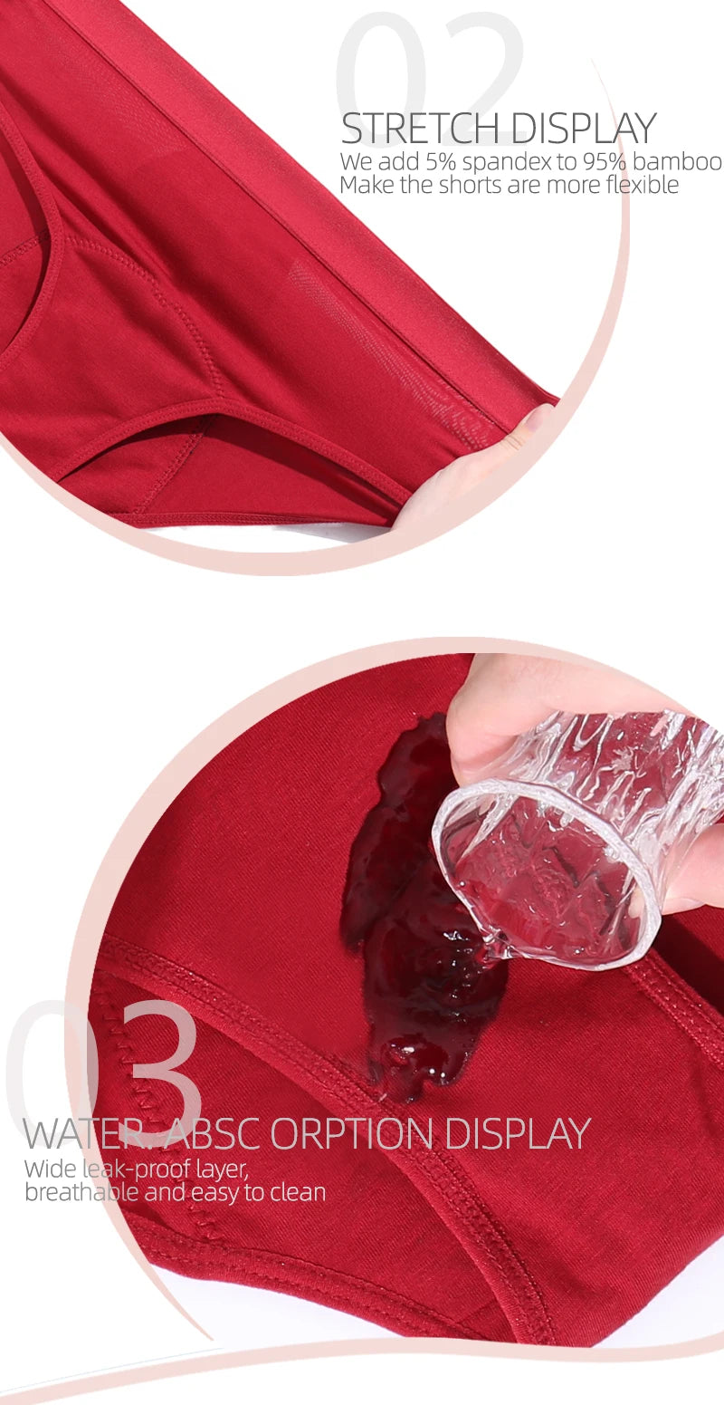 Period Underwear Heavy Flow Women 30ML Absorbent Leak Proof Panty Postpartum Pants Menstrual Panties Briefs