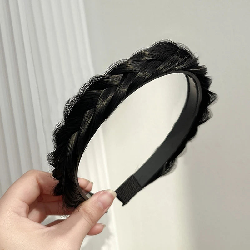Twist Wig Headbands For Women Wide Braids Hairbands Handmade Head Hoop Hair Styling Headwear Accessories Gift