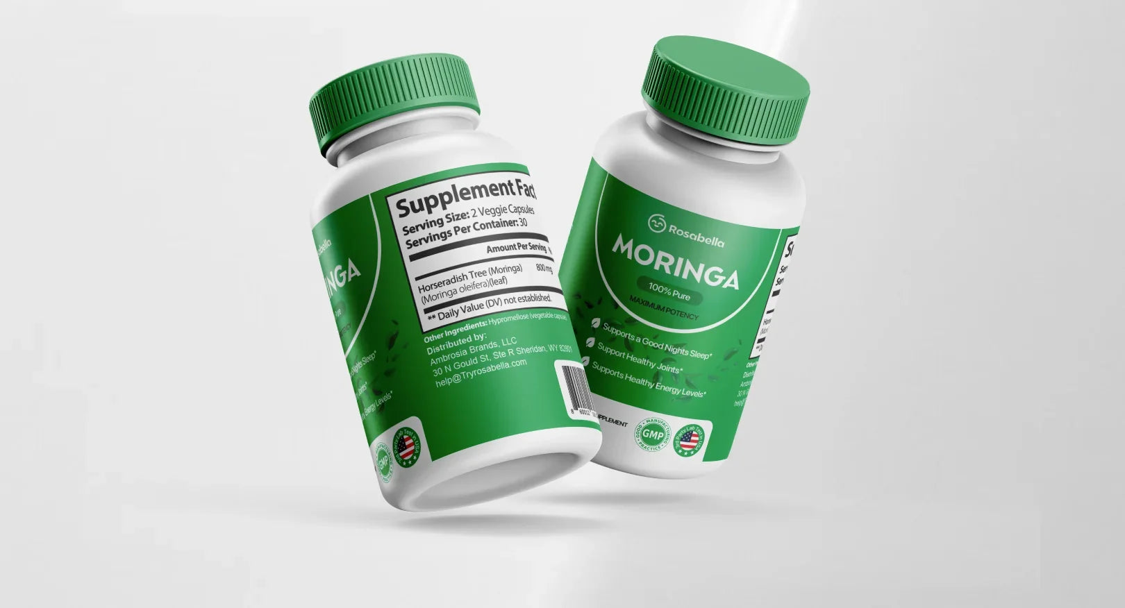 Pure Nutrient MORINGA CAPSULE- MORINGA SUPPLEMENT - Rich Moringa Powder - Support Energy, Skin Health, Gut Health, Antioxidants