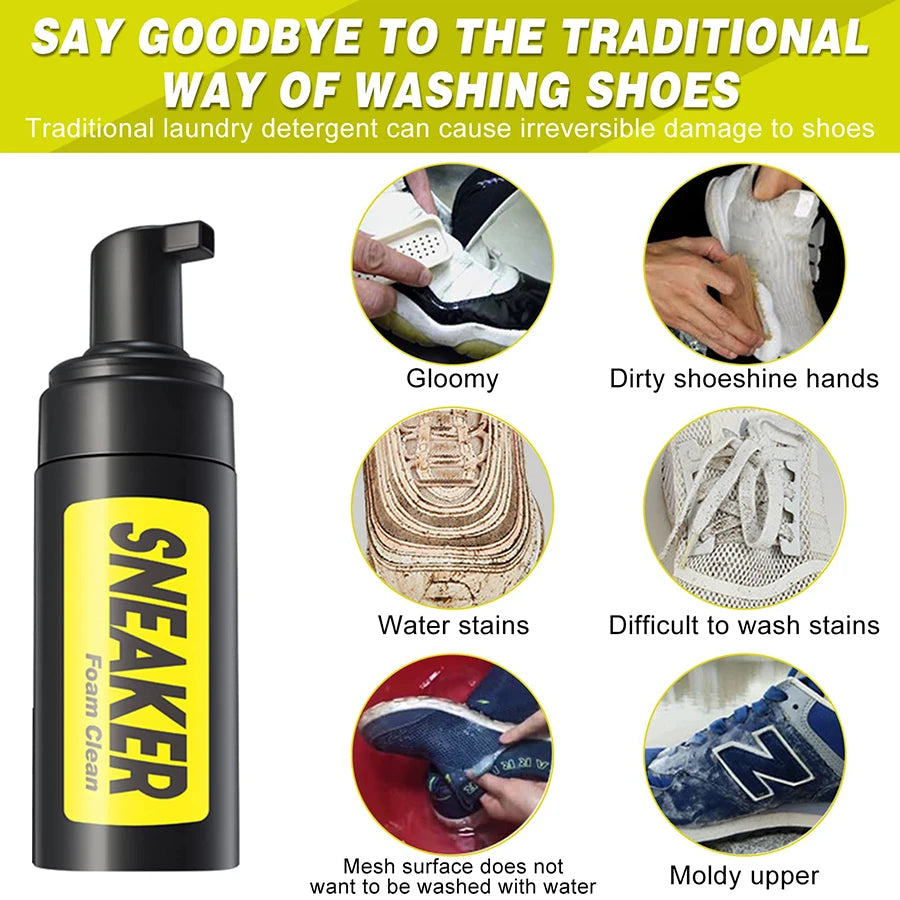 Sneaker Cleaner - Ultimate Shoe Cleaning for Leather, Suede, Nubuck, Canvas, Nylon, Vinyl