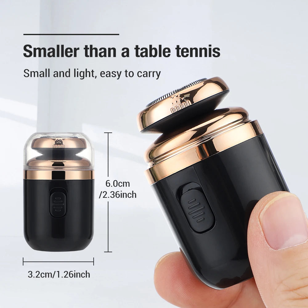 Mini Electric Shaver For Men Razor Portable Travel Hair Trimmer Electric Beard Scraper Knife Painless Shaving USB Rechargeable