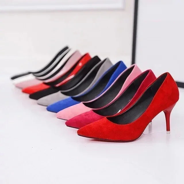 Women Shoes Pointed Toe Pumps Patent Leather Dress Red 8CM High Heels Boat Shoes Shadow Wedding  for Wedding Women