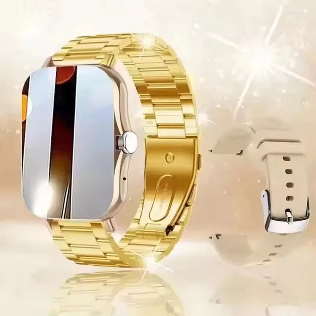 Smart watch with full touch screen, call, message reminder, music control and other functions, compatible with iPhone/android mo