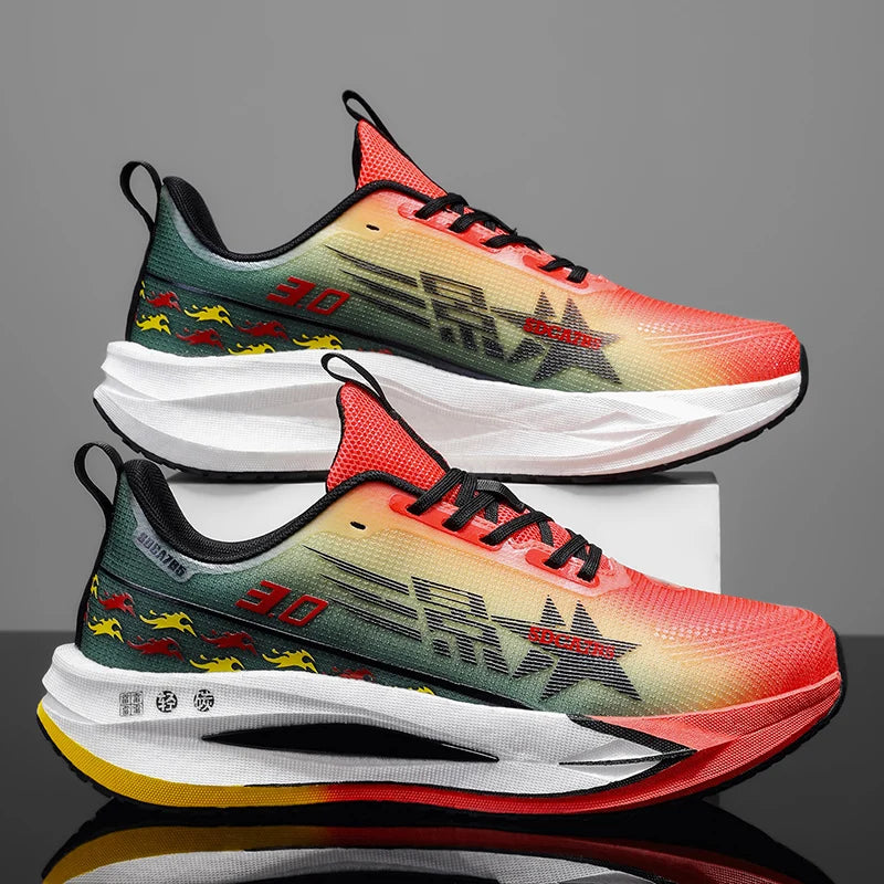 Men's Fashionable Sports Shoes, Non-Slip and Durable Tennis Shoes - Traditional Footwear - Road Running Shoes - Fitness Training Shoes - High-Top Non-Slip Soles - Suitable for All Seasons - Unisex Design