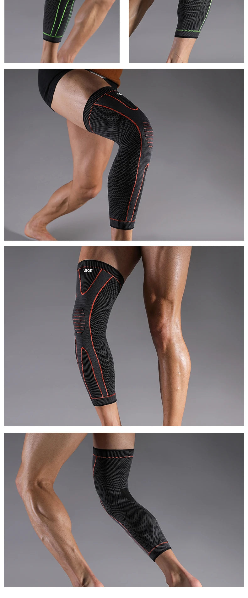 VBOSi 1 Piece Men Women Compression Knee Support Leg Sleeve Breathable Elastic for Sports - Running Basketball