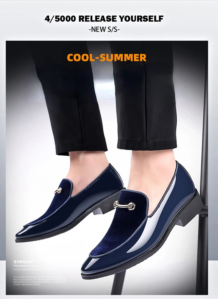 Suede Shoes for Men Luxury Designer Men Dress Shoes Fashion  Elegant Wedding Shoes italian style Men Oxford Shoe Big Size 38-48