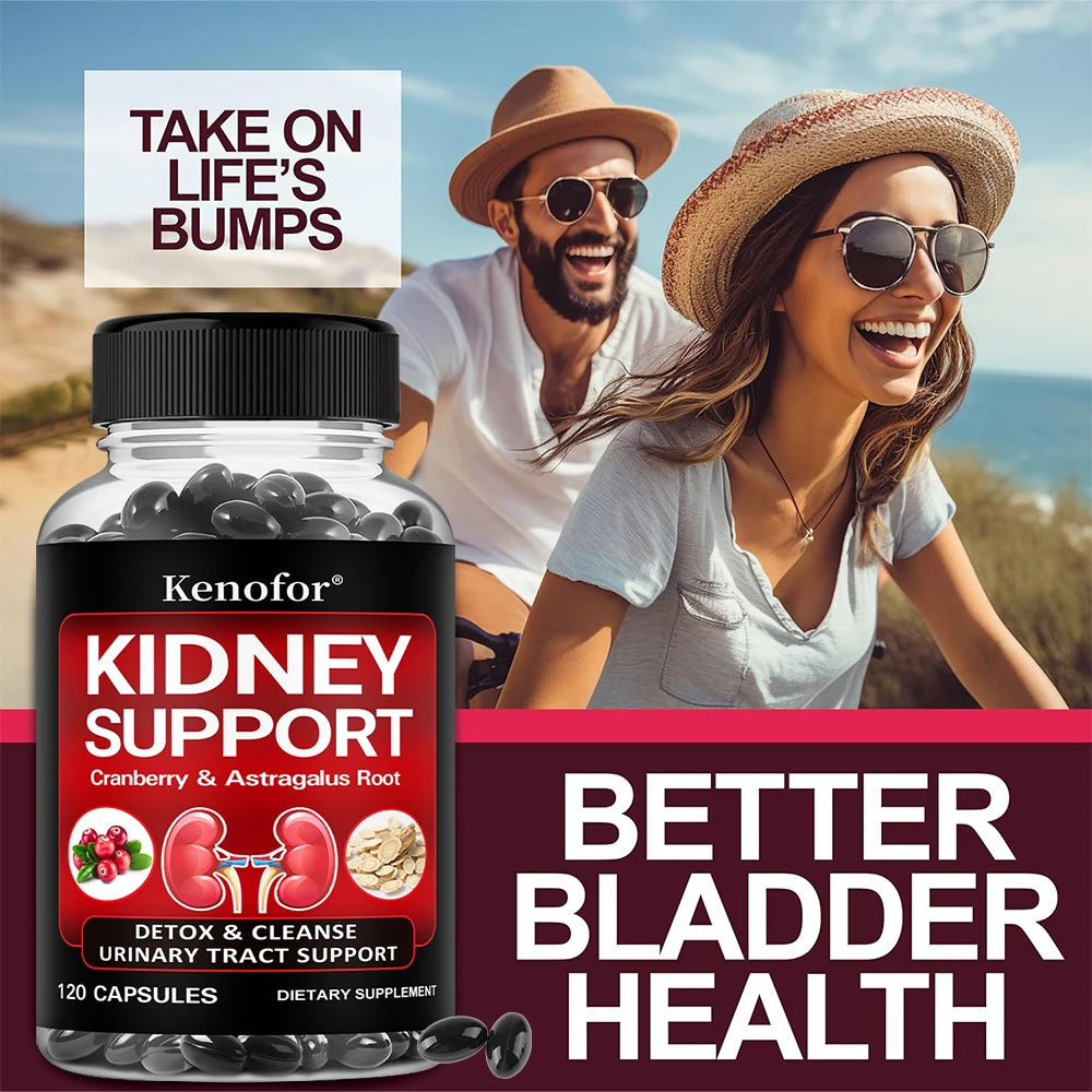 Kidney Support Cleanse Detox Supplement - with Cranberry and Astragalus Root - Supports Urinary Tract and Bladder Health