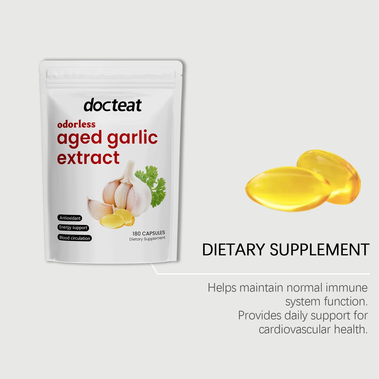 Odorless Aged Garlic Extract Supports Healthy Circulation and Energy