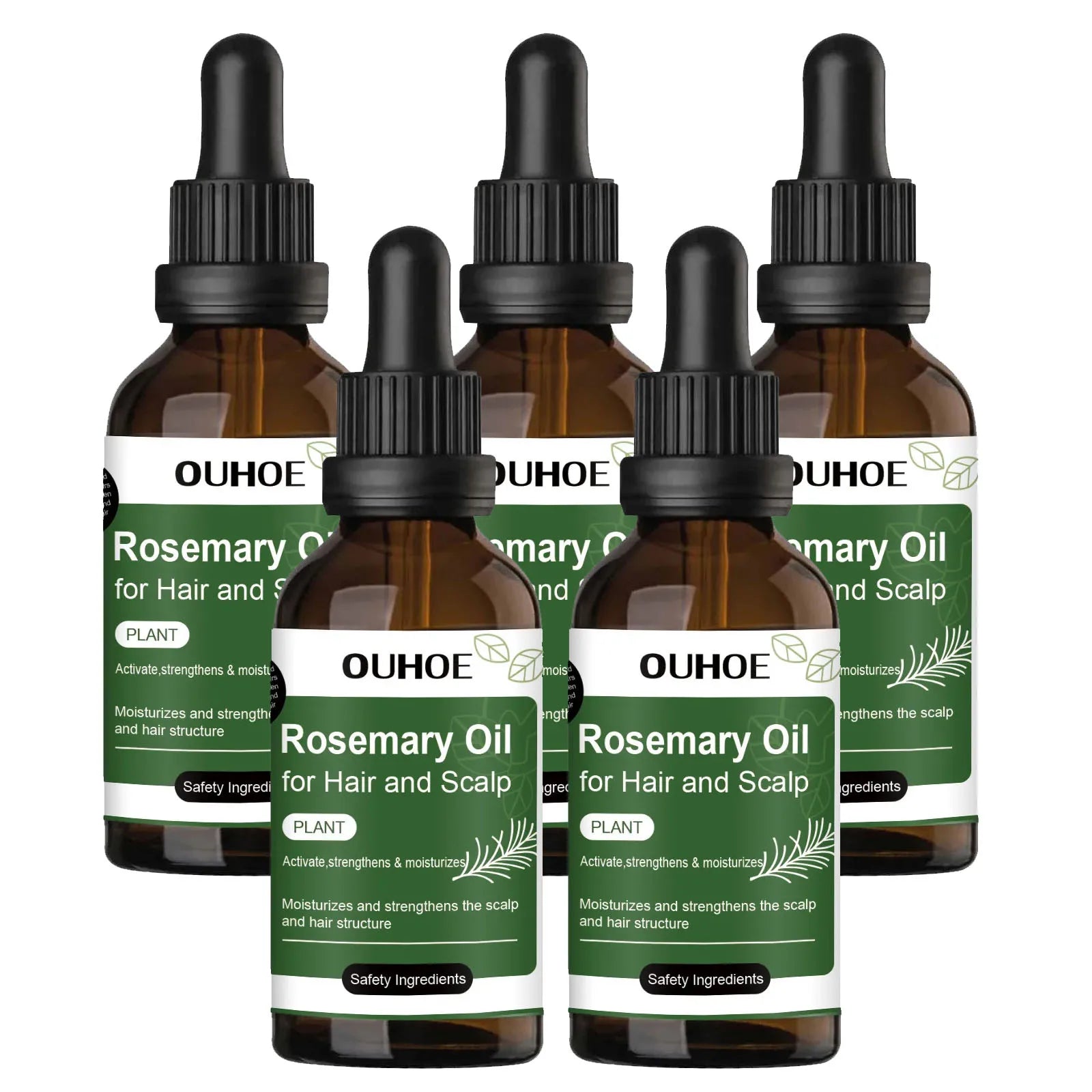 Rosemary Hair Growth Oil for Men & Women Mint Nourishing Hair Strengthening Treatment Anti-Hair Loss Regrowth for Healthy Roots