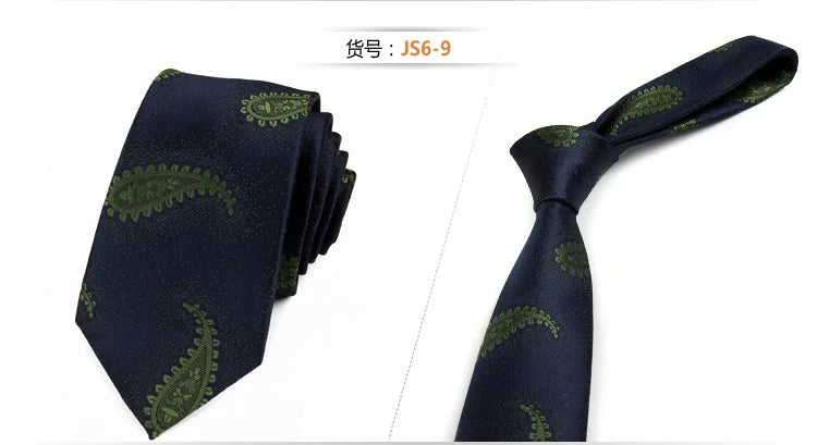 Fashion Ties for Men Accessories 6cm Fashion Business Wedding Classic Silk Tie Blue Black Red Men's Skinny Narrow Retro Necktie