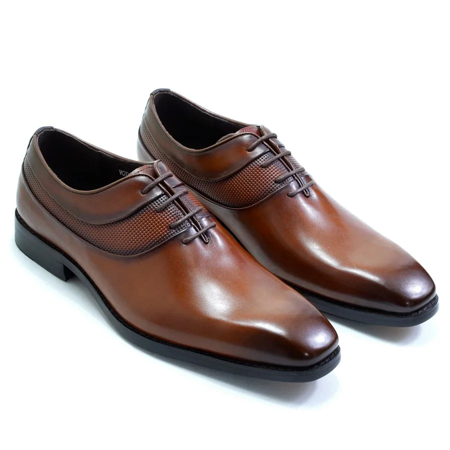 High-end Men's Oxford Shoes Genuine Leather Handmade Lace Up Pointed Toe Dress Leather Shoes Wedding Party Men's Business Shoes