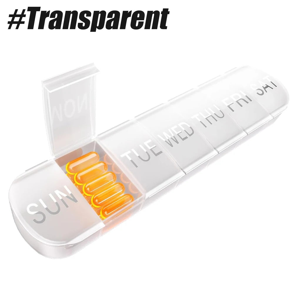 1PCS Pill Organizer Large,Weekly Medicine Pills Organizer Pill Box Travel, 7 Day Pill Case for Big Vitamin Supplements Fish Oil