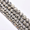 40-15pcs/bag 4mm/6mm/8mm/10mm/12mm Natural Stone Round Loose Dalmatian Jasper Bead for Jewelry Making DIY Bracelet