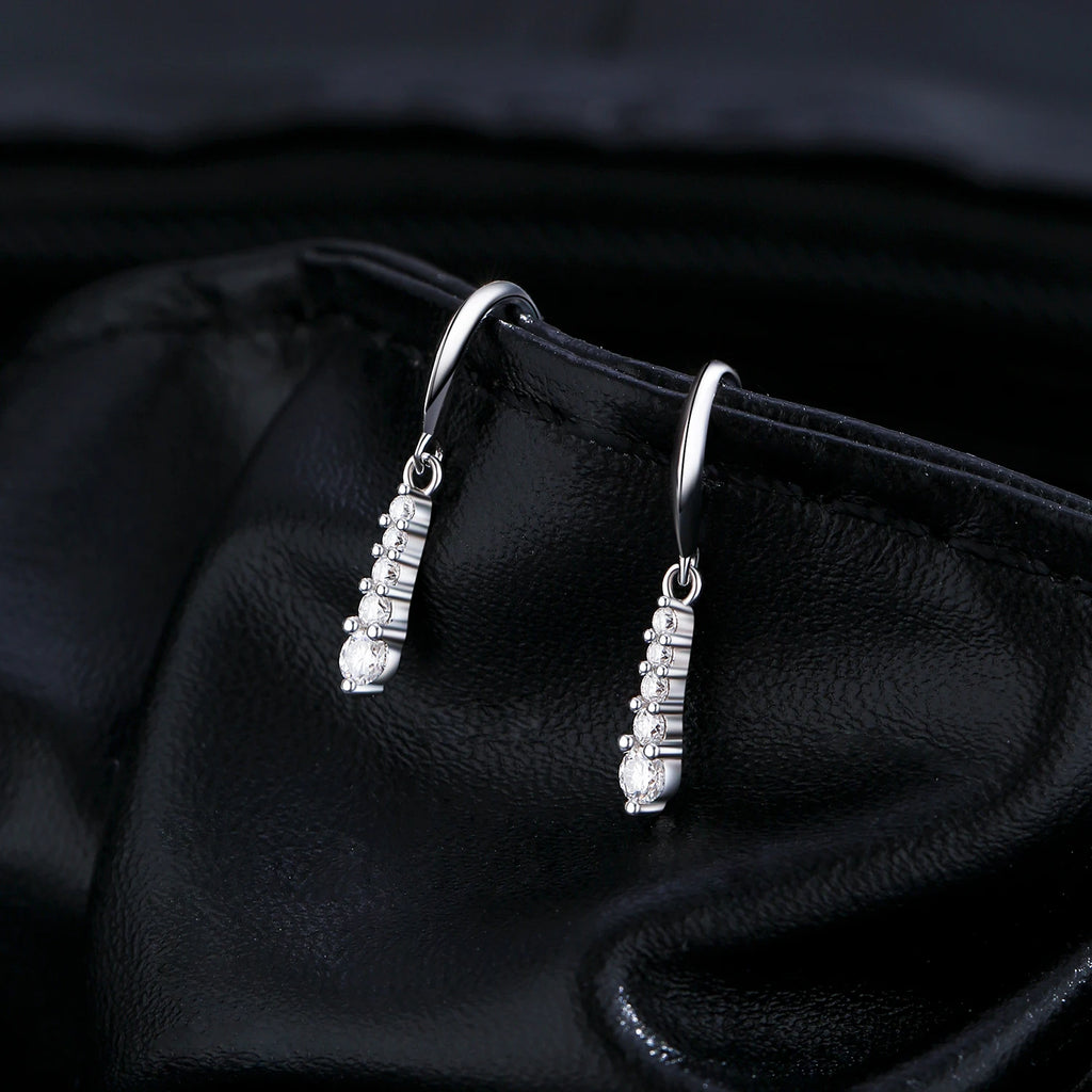 MODIAN D Color Moissanite Dangle Dangle 925 Sterling Silver Fashion Dazzling Fashion Water Drop Earrings For Women Fine Jewelry