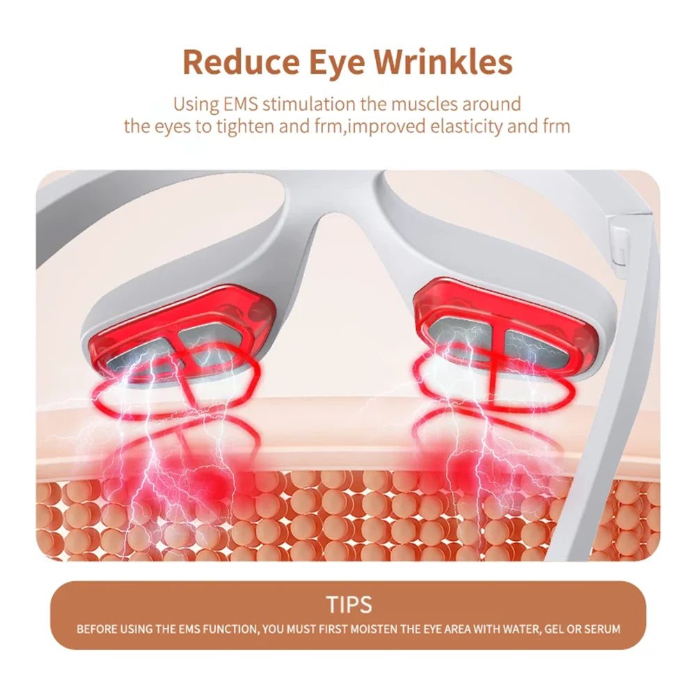 Eye Massager 3 Gear Red light Remove Eye Bags Dark Circles Puffiness Hot Compress Eye Relieve Eye Fatigue Wireless Use
