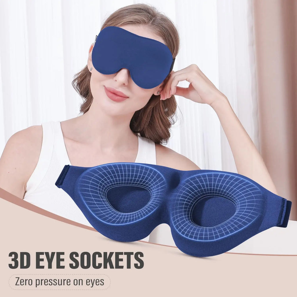 Eye Mask for Sleeping 3D Contoured Cup Blindfold Concave Molded Night Sleep Mask Block Out Light with Women Men