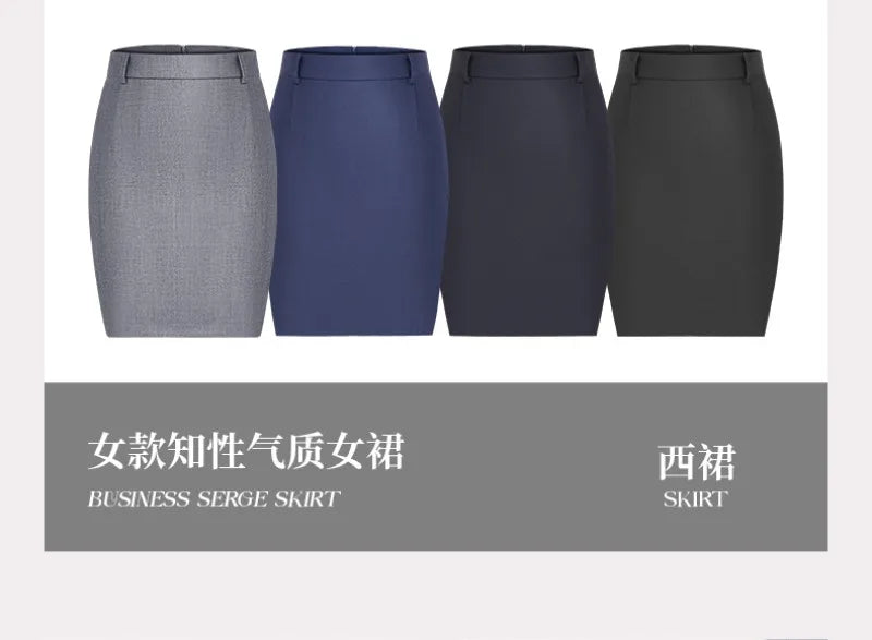 Men's Formal Business Suit Set Black Grey Blue Blazer Pants 2 Piece Work Wear For Office Sales Property 4S Store Staff