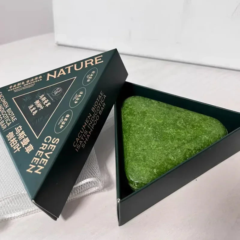 Arborvitae Leaf Shampoo Soap Strongly Fight Dandruff Strengthen Hair Root Effective Oil Control Prevent Hair Loss Solid Shampoo