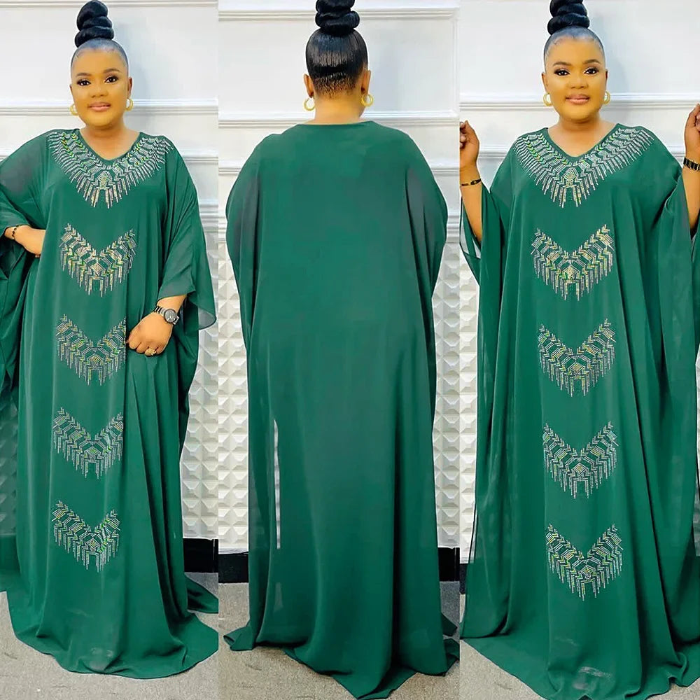 Abayas For Women Dubai Luxury Chiffon Boubou Muslim Fashion Dress Caftan Marocain Wedding Party Dresses Robe Djellaba Femme 2025