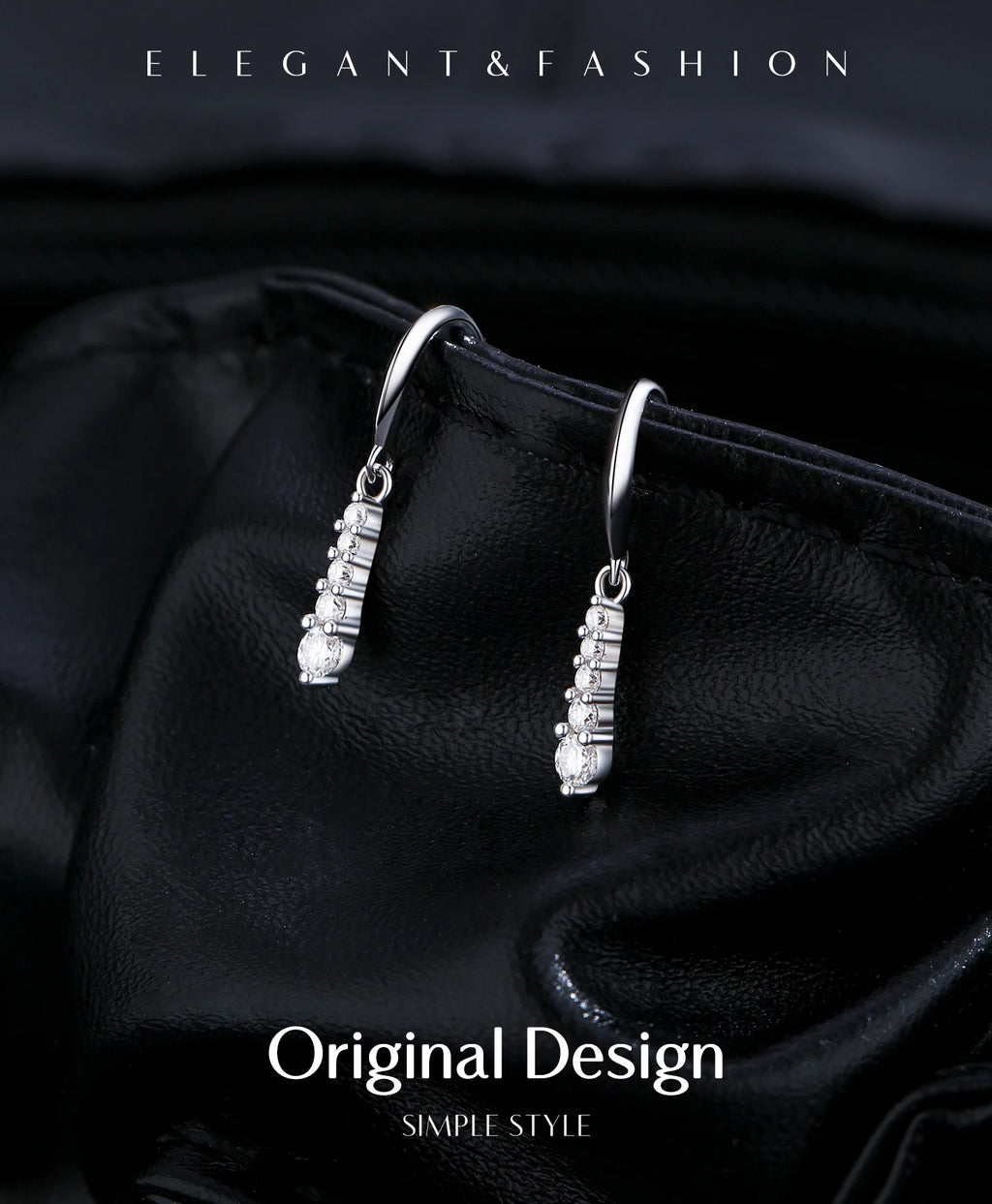MODIAN D Color Moissanite Dangle Dangle 925 Sterling Silver Fashion Dazzling Fashion Water Drop Earrings For Women Fine Jewelry