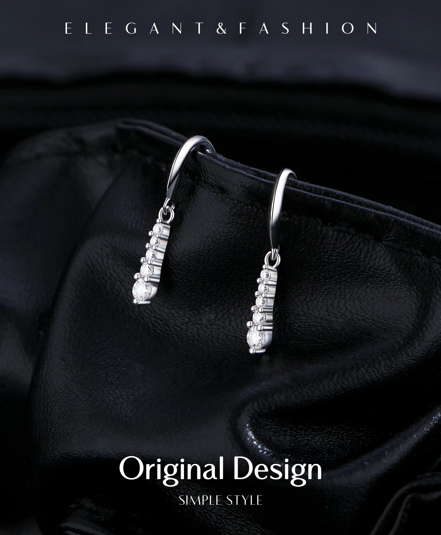 MODIAN D Color Moissanite Dangle Dangle 925 Sterling Silver Fashion Dazzling Fashion Water Drop Earrings For Women Fine Jewelry