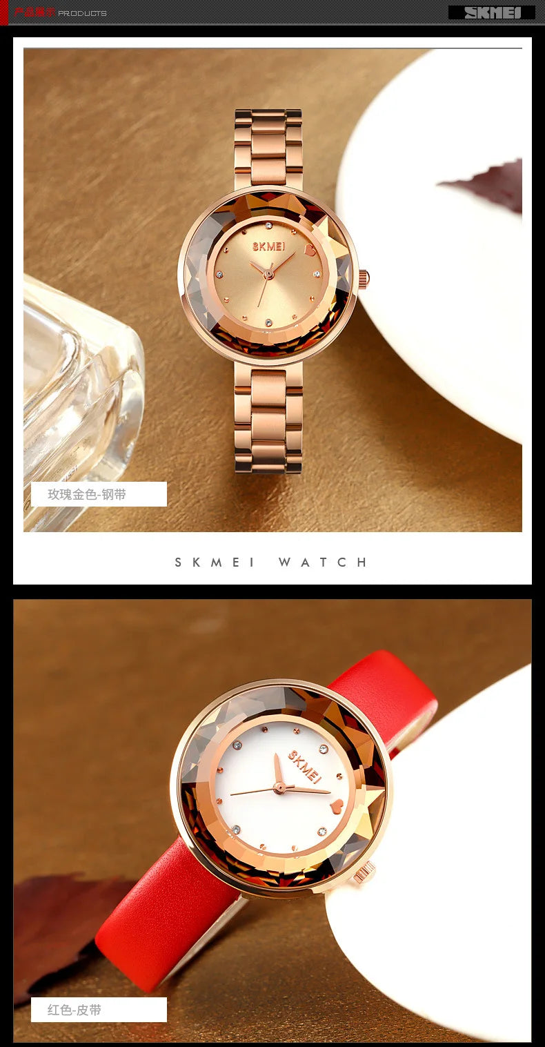 2025 New Women's Quartz Watch: 3D Floral Dial, Screw-Down Crown, Includes Gift Box