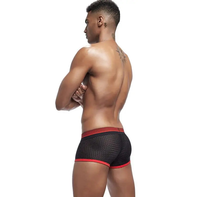 JOCKMAIL Men Underwear Boxes Mesh Quick Drying Ice Silk Breathable Youth Fashion Calzoncillos Sexy Am Gosteren Killer Sansursuz