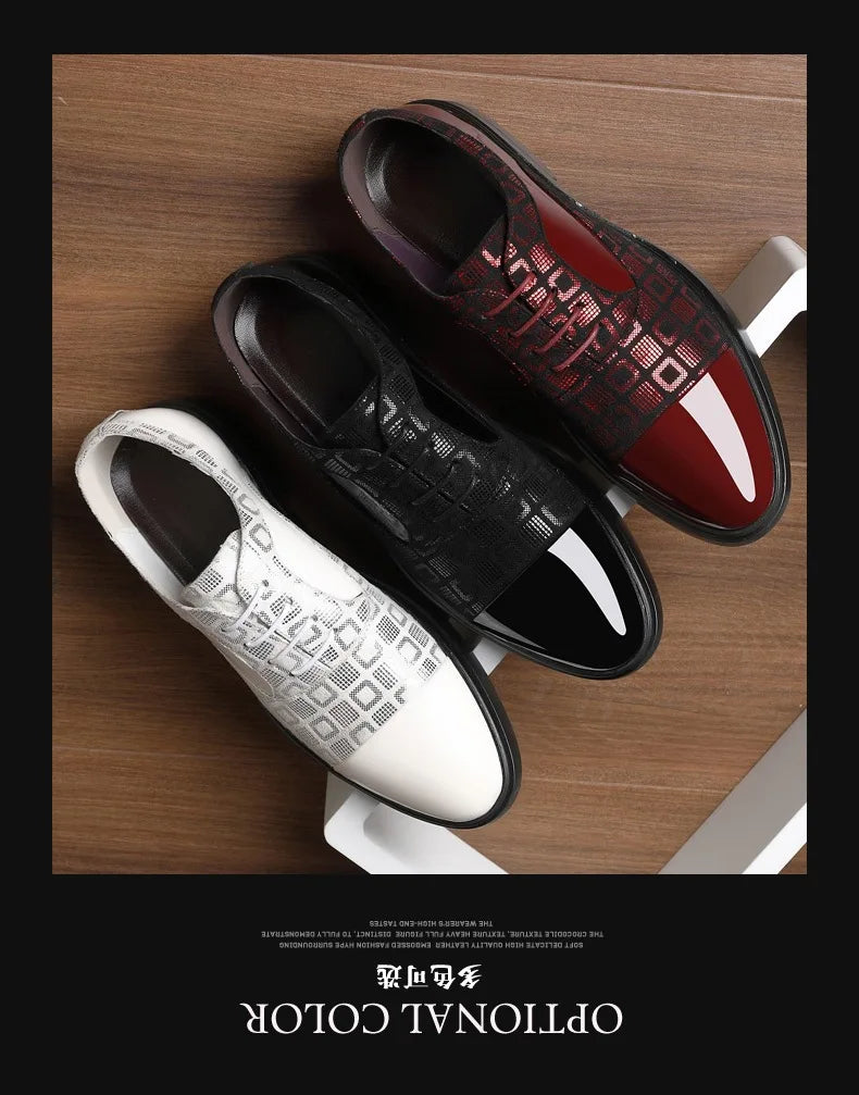 Luxury Dress Shoes for Men 2025 Spring Autumn Fashion Formal Suit Shoes Man Brand PU Leather Wedding Party Style Susiness Shoes