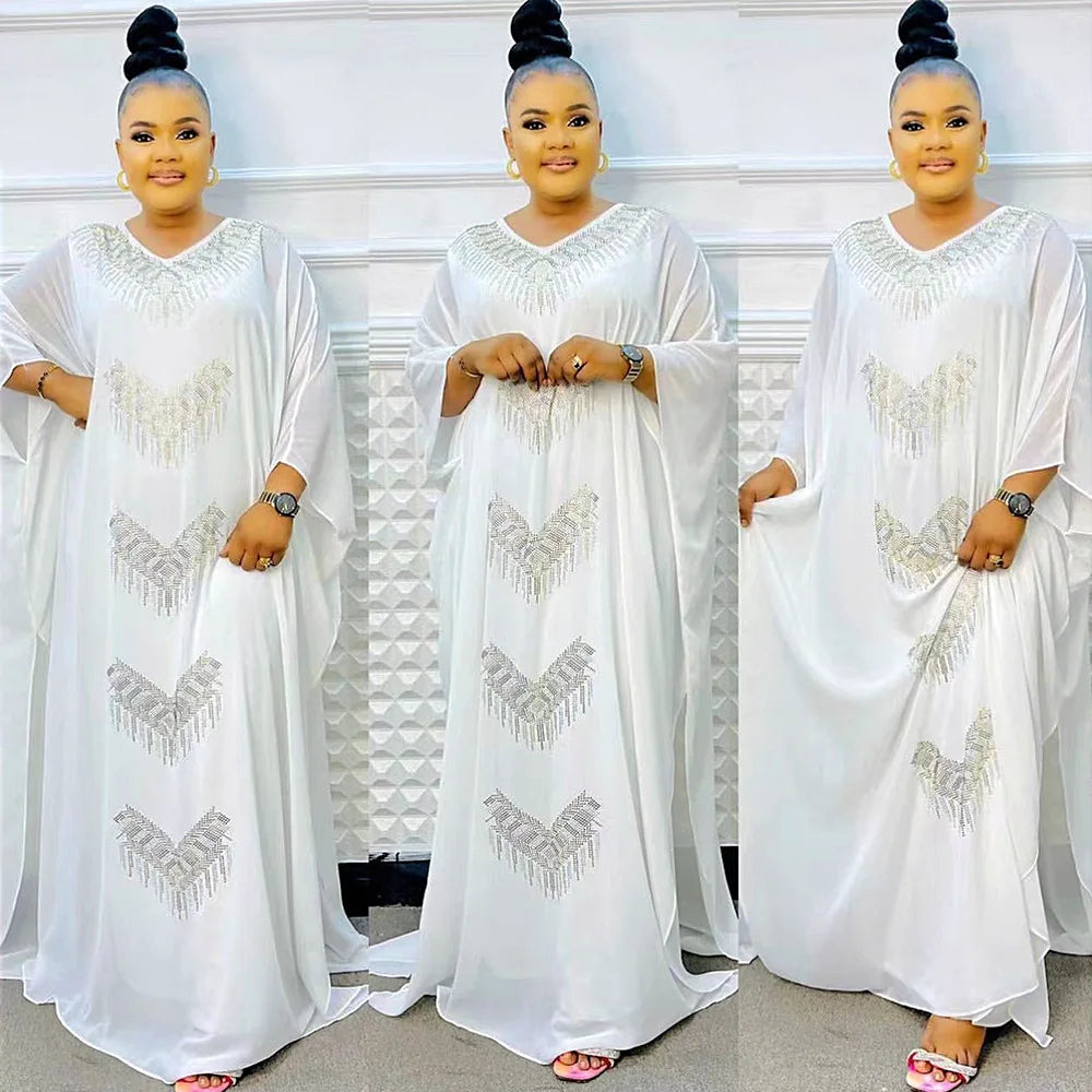 Abayas For Women Dubai Luxury Chiffon Boubou Muslim Fashion Dress Caftan Marocain Wedding Party Dresses Robe Djellaba Femme 2025